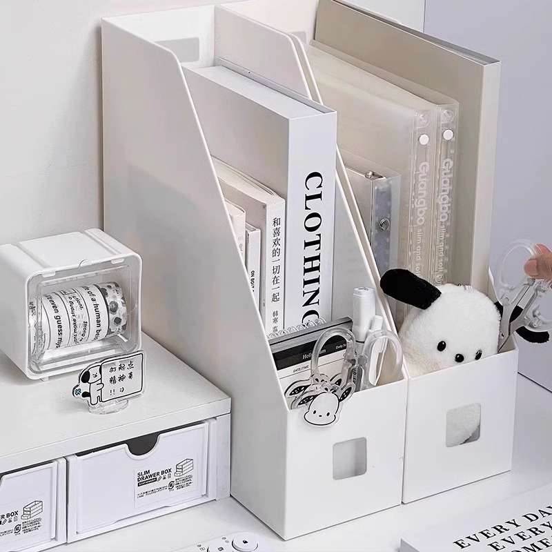 Sulgenduv raamatualus lauale – plastmassist hoiukast, 2 L maht, vertikaalne lauaorganisaator, jaapani stiil