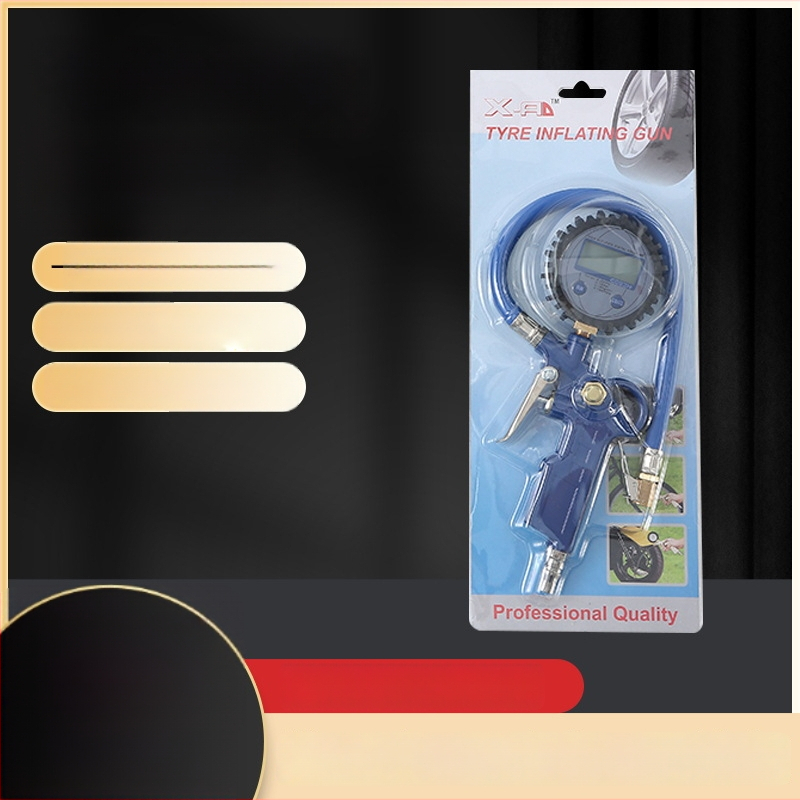 Chenqi skaitmeninis padangos slėgio matuoklis su PSI ekranu, diapazonas 0-220 psi, tikslumas 0,05, metalo korpusas