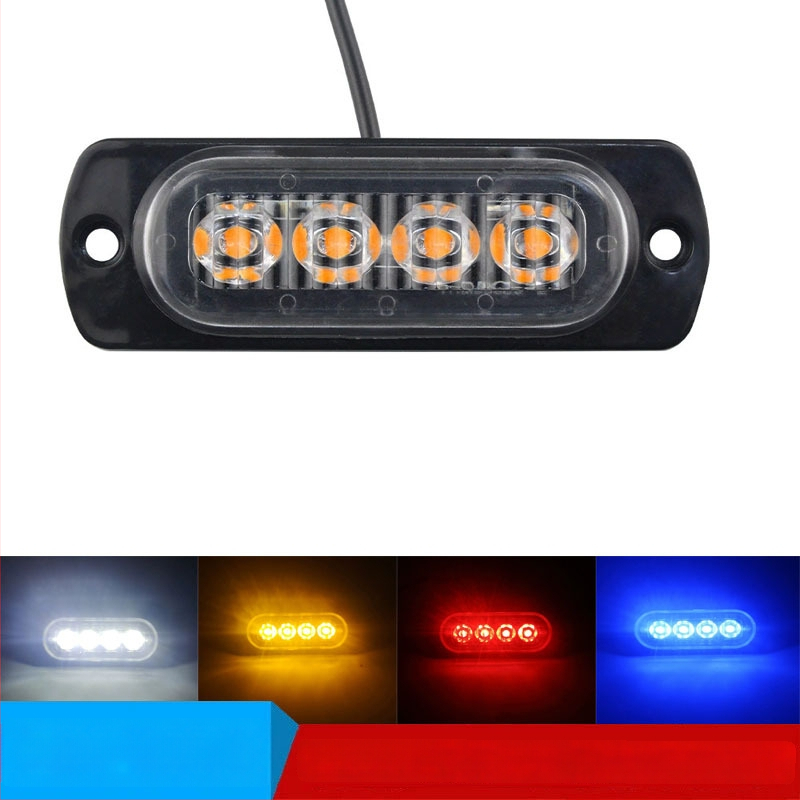 Auto LED-külghoiatusvalgus Bd-4led 12-24V 4W 3030 LED, 5000h, universaalne