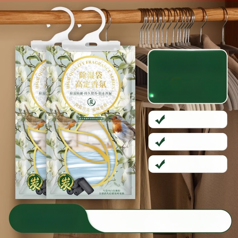 Namų drėgmės šalinimo maišelis drabužių spintai – osmantų kvapas, 100 g, prekės kodas A11240