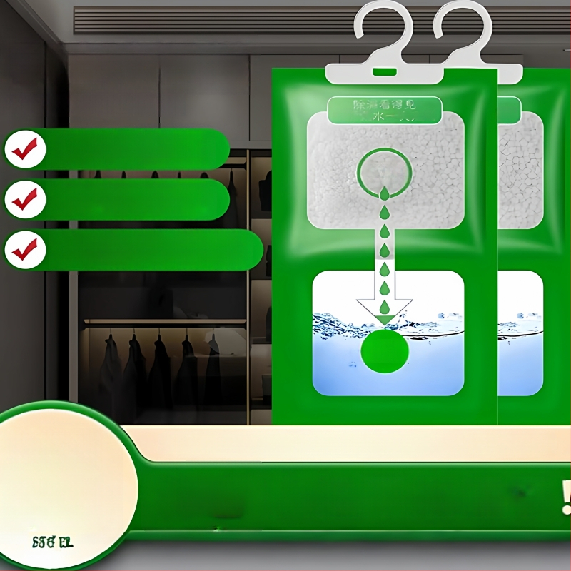 Ome Desikantų Drėgmės Šalinimo Dėžutė – Džiovinimas ir Drėgmės Kontrolė, Namų ir Bendrabutyje Naudojimui, 200 vnt., Kilmė Zhejiang, Pakuotė: Maišelis