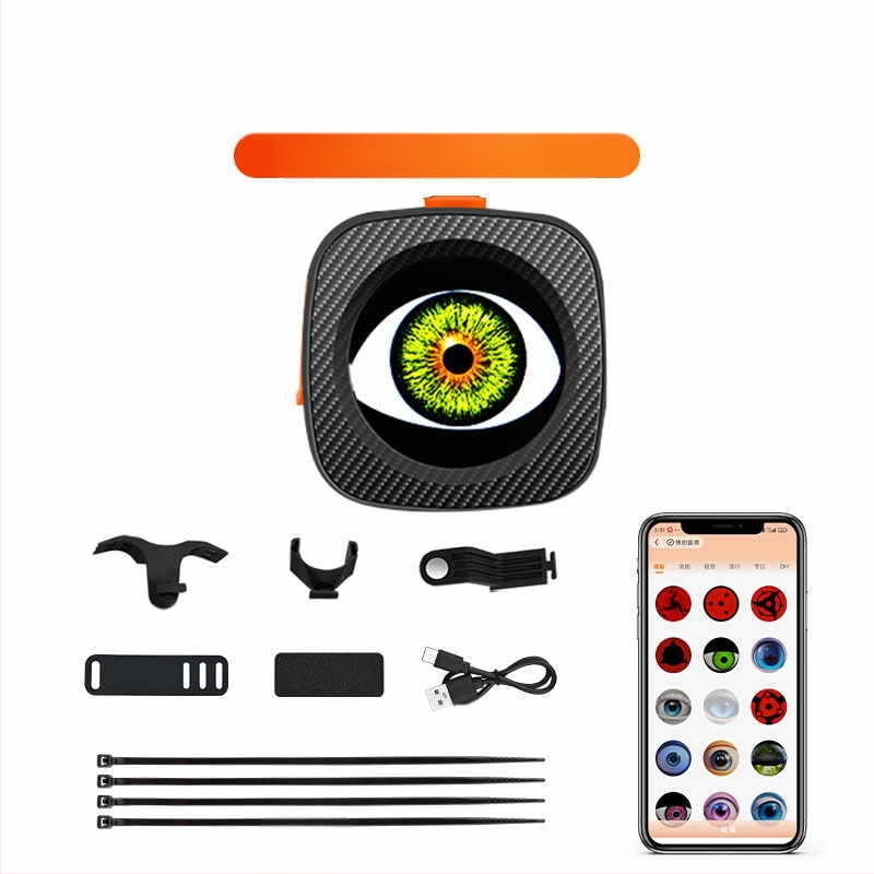 Velosipēda astes lukturs Devil Eye – uzlādējams, bezvadu, dubultā LED, ABS korpuss, 5V 2W