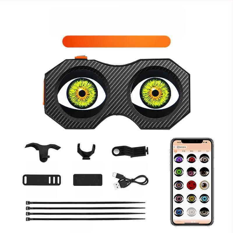 Velosipēda astes lukturs Devil Eye – uzlādējams, bezvadu, dubultā LED, ABS korpuss, 5V 2W