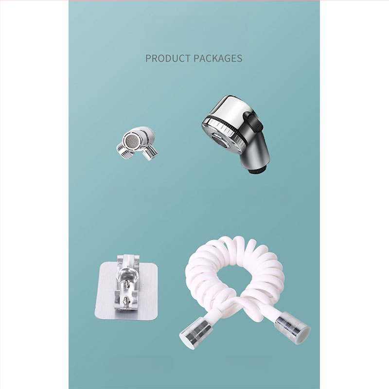 Sprchový set štyroch dielov na umývanie vlasov, s dvomi rýchlosťami, ABS, model XTHS-02, inštalácia špirálou, funkcie: postrekovanie, masáž, dážď