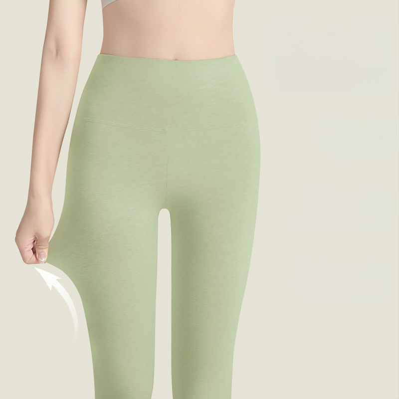 Moterų aukšto liemens medvilninės termo kelnes, 95–100% medvilnė, antibakterinės, šiltos, pilvo palaikymas, vieno sluoksnio