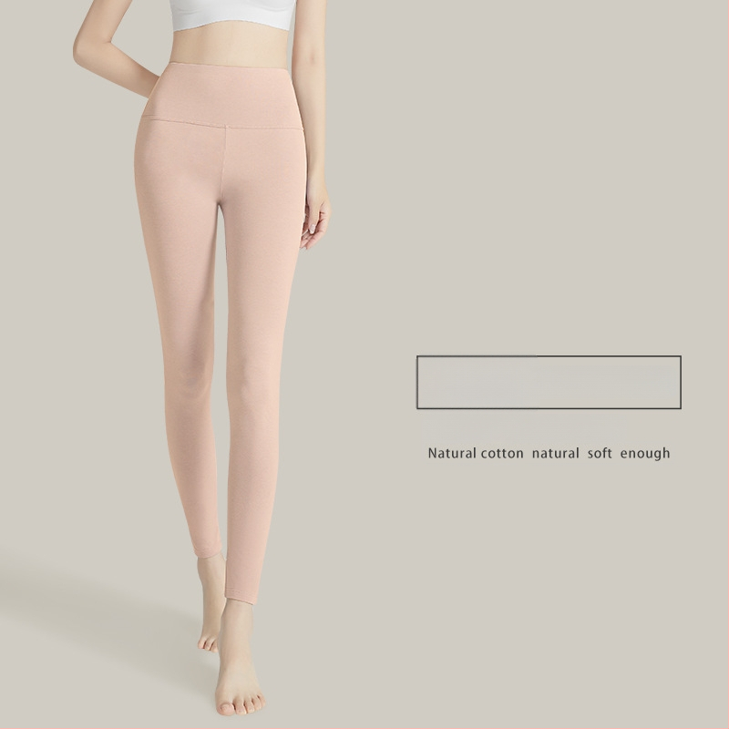 Moterų aukšto liemens medvilninės termo kelnes, 95–100% medvilnė, antibakterinės, šiltos, pilvo palaikymas, vieno sluoksnio