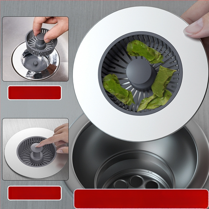 ABS filter pre odtok drezu s uzáverom proti zápachu, anti-upchatie jadro, model A145, 78 g, balené v krabici