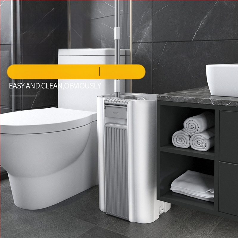 Kibiro su šluota komplektas – plokščiasis mopas, mikropluošto galvutė, nerūdijančio plieno lazdelė, 3 metų tarnavimo laikas