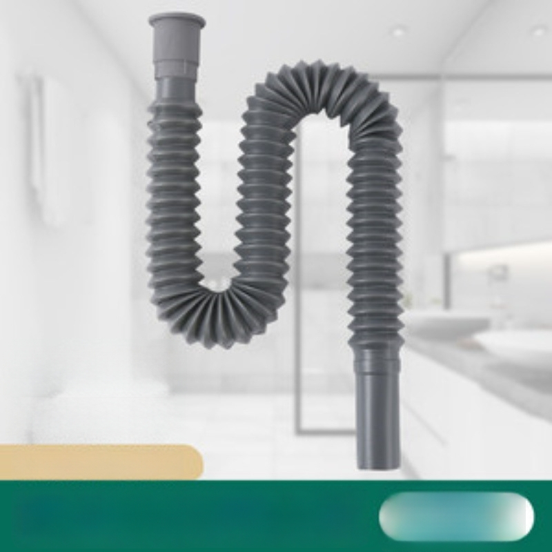 Köögivalamu äravoolutorude komplekt, plastikust, S-kujuline, tõmbe mehhanism, lõhna vastu, pikendusega