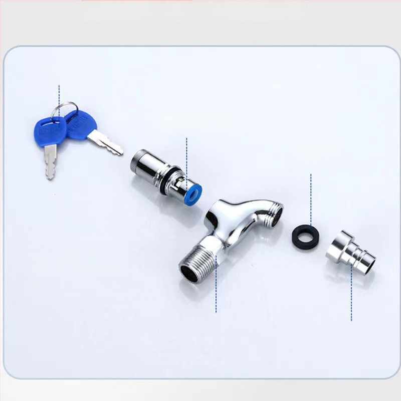 Seinakraan pesumas masinaga lukustatav, kiirem avamine külma veega, 13 mm sissetulek/väljund, keramikakartrij, tsingi sulam korpus, elektroplaaditud viimistlus