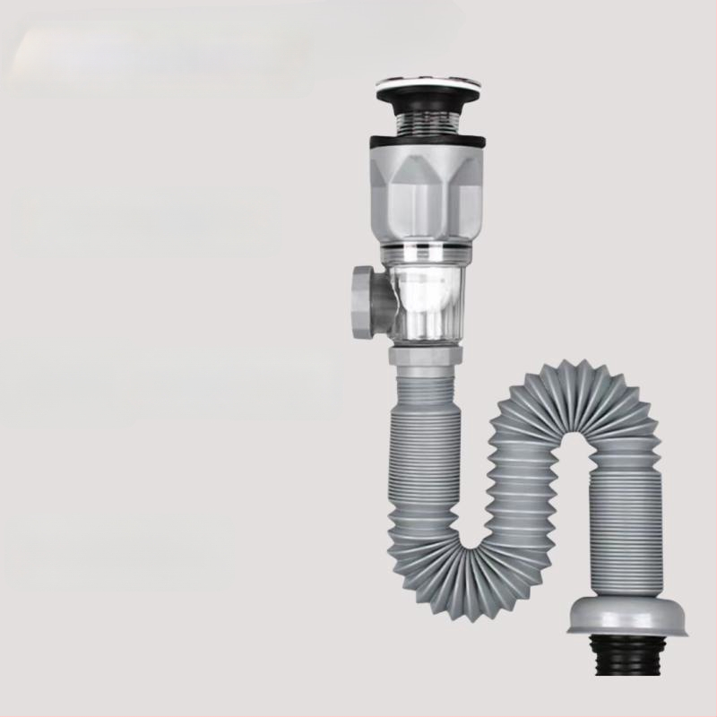 Drenáž proti zápachu pre umývadlo, S-oblúk odtok, ABS, XS-11, moderný dizajn