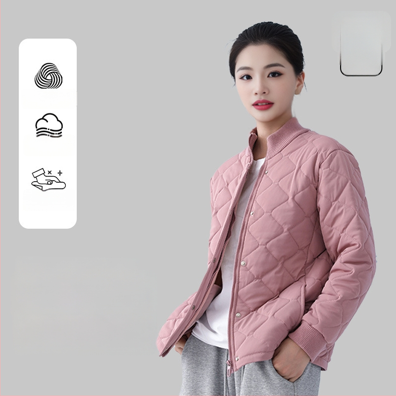 Kardigan-jaka ar vilnas pildījumu, 100% vilna; poliestera elastāna audums; svītrainas vai plaid raksts; stāvošā apkakle; garas piedurknes