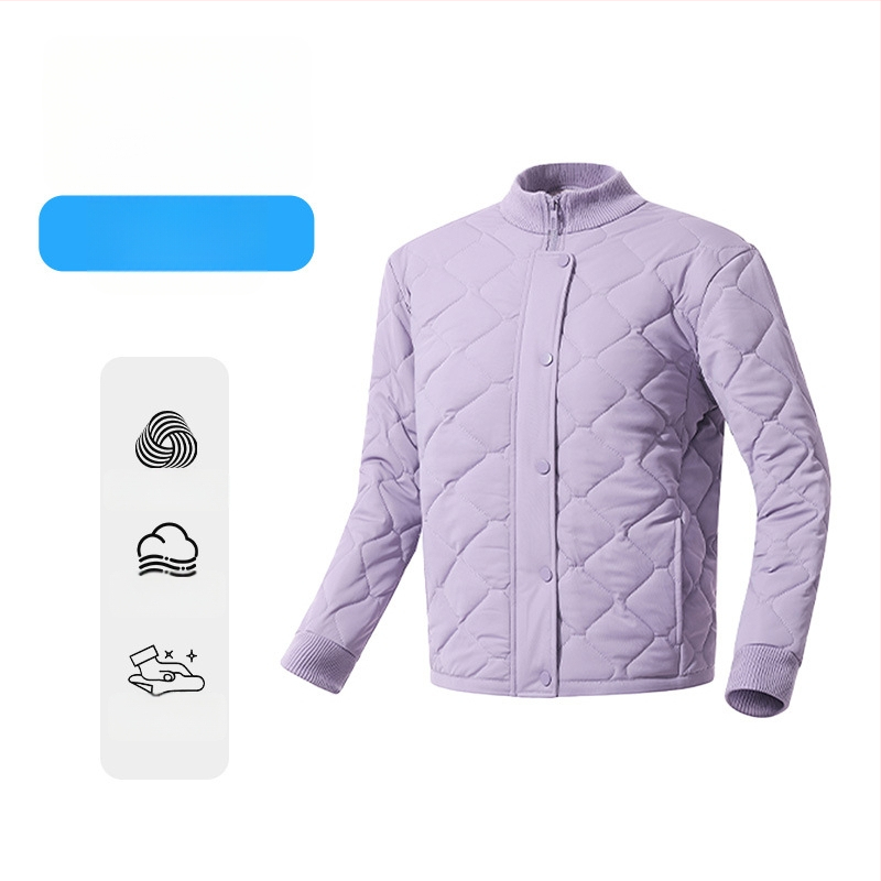 Kardigan-jaka ar vilnas pildījumu, 100% vilna; poliestera elastāna audums; svītrainas vai plaid raksts; stāvošā apkakle; garas piedurknes