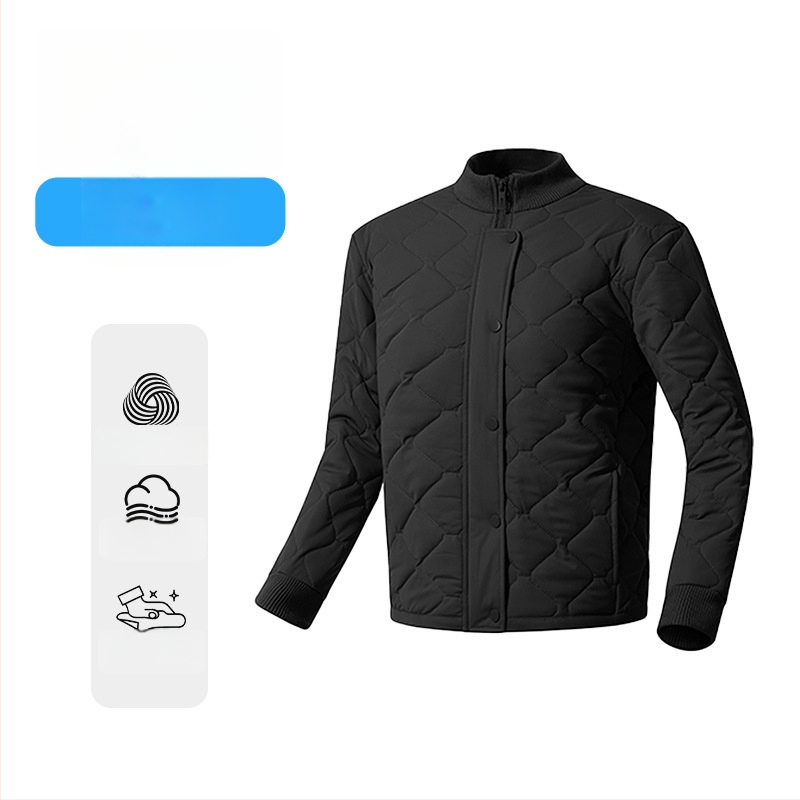 Kardigan-jaka ar vilnas pildījumu, 100% vilna; poliestera elastāna audums; svītrainas vai plaid raksts; stāvošā apkakle; garas piedurknes