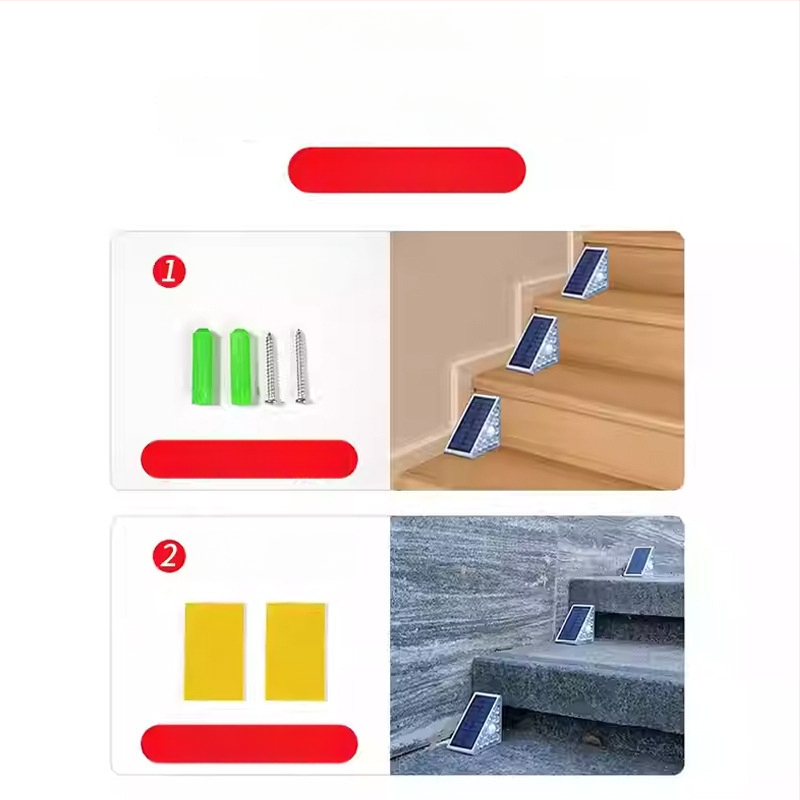 Solárne vonkajšie schodiskové svietidlo s šošovkou – IP66 vodeodolné, indukčný spínač, LED 2835, 1,2V, 6–12 hodín prevádzky, dekoratívne svetlo na schody dvora