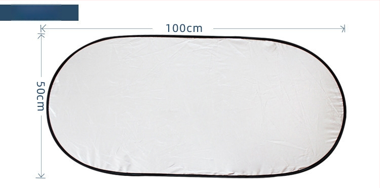 Automobilio saulės skydelis su klipu montavimu, universalus tvirtinimas, vientisas atspalvis, sidabro juostos medžiaga, svoris 150 g