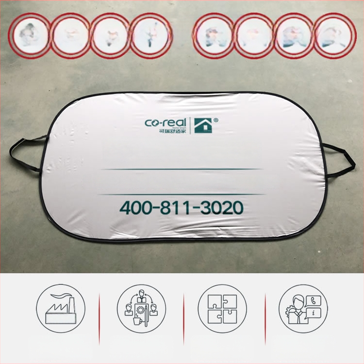 Automobilio saulės skydelis su klipu montavimu, universalus tvirtinimas, vientisas atspalvis, sidabro juostos medžiaga, svoris 150 g