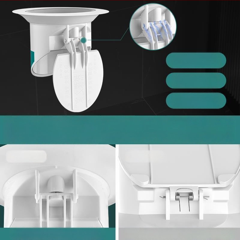Plastikinis tualeto dezodorantas įrenginys, kvapų blokavimas, be vandens bakelio, be vandens barjero, be šliuzo, apdorojimo metodas 1