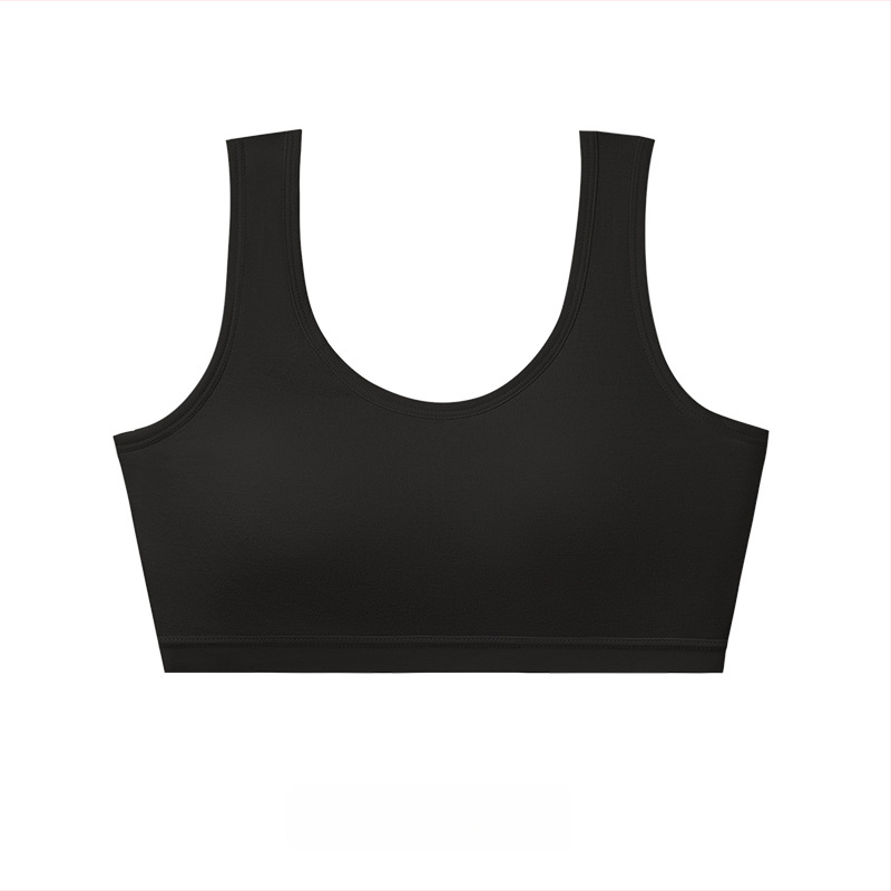 Juhtmevaba treeningrinnahoidja teismelistele, täiskupp, ultraõhukesed vormitud kupid, viskoosest materjal, fikseeritud õlapaelad, hingav ja mugav