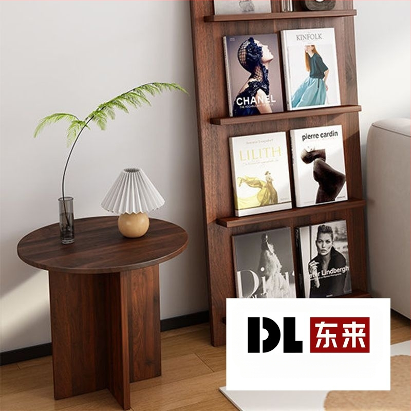 Apskrito šoninio staliuko marmuro viršumi ir mediniu rėmu, kinų stilius svetainei