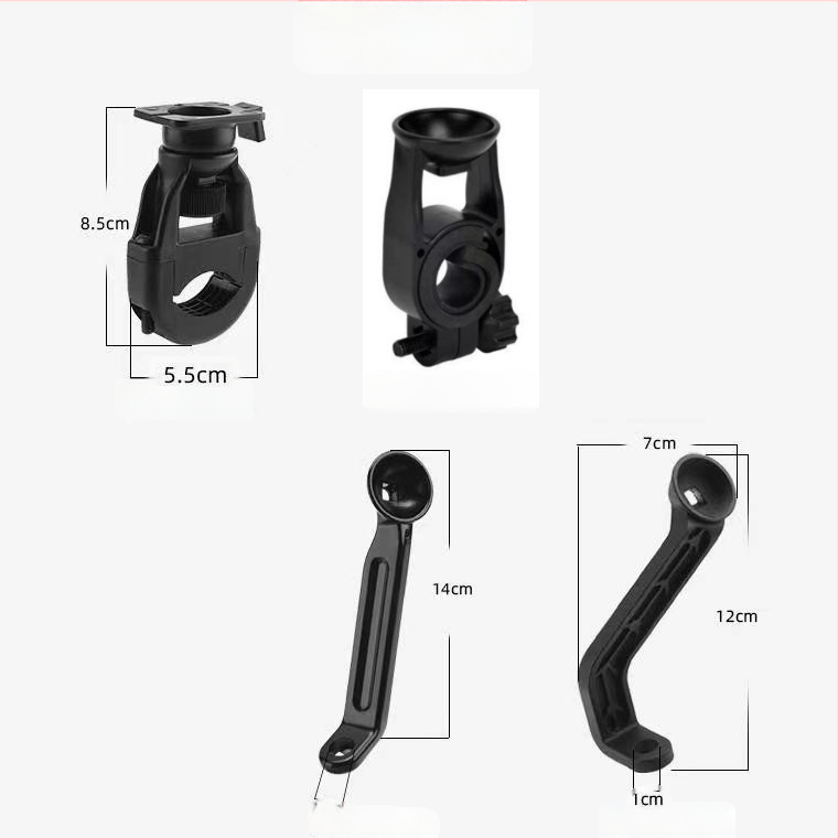 Telefonihoidik käsipidme ja tagatuulepeegli jaoks – mootorratastele ja jalgratastele – plastik