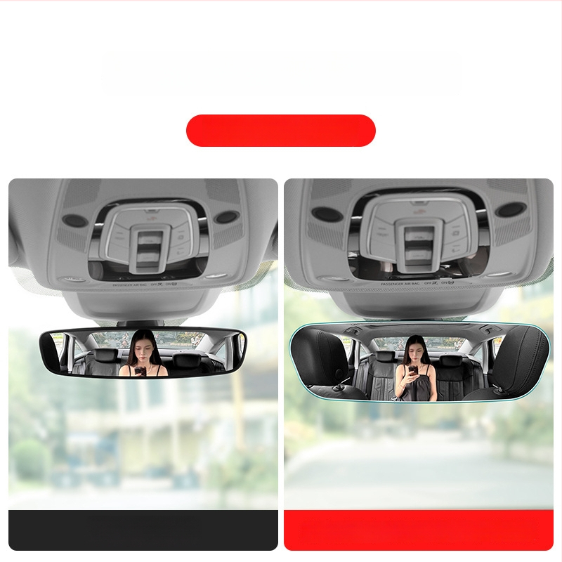 Iekšējais atpakaļskata spogulis auto ar izliektu virsmu, HD stikls ar pretatspīdumu, ultra šaurs rāmis, regulējami leņķi