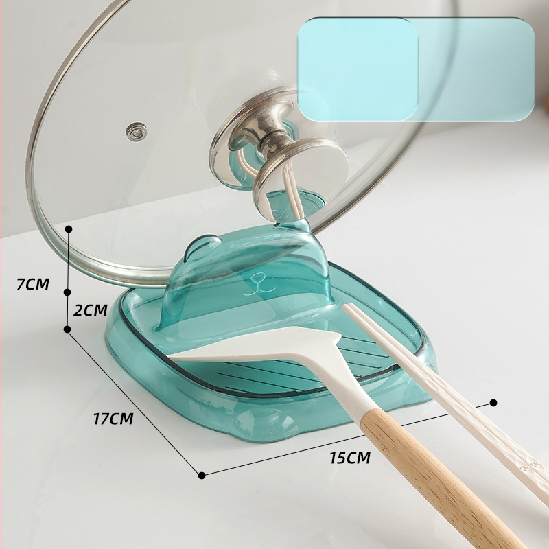 Plastikinis virtuvės laikiklis — daugiafunkcinis organizatorius dangteliams ir pjaustymo lentelėms (modernus minimalistinis stilius)