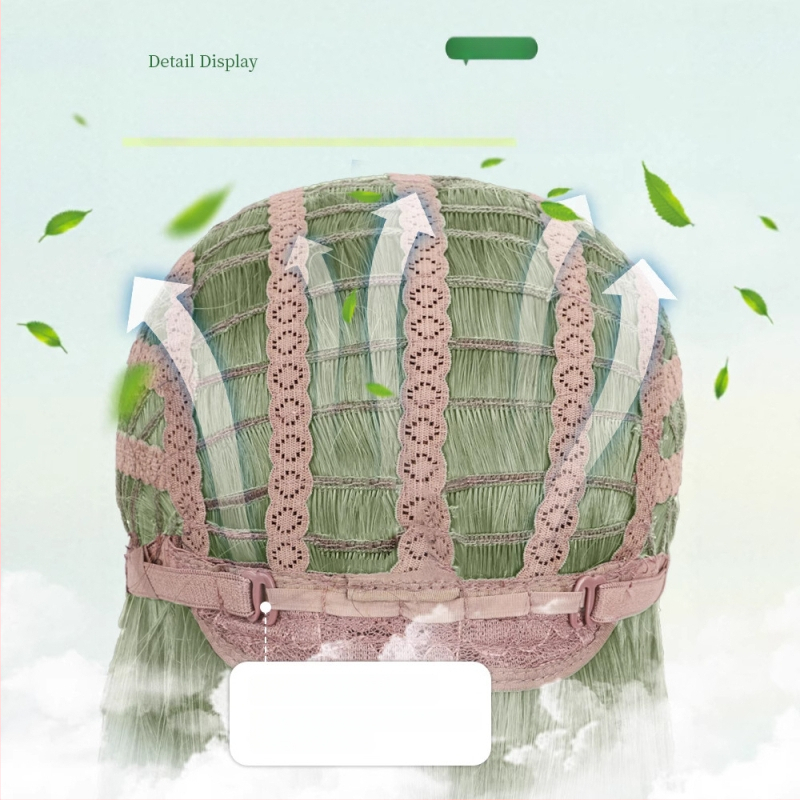 Pikk sirge parukas, Qi bangs, Ju Jingyi inspireeritud stiil, kõrge temperatuuriga kiud, näo kuju muutmine