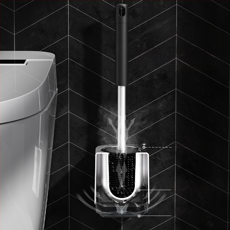 Nástenný držiak na kefu na WC – plastová konštrukcia, elektroplátovaná povrchová úprava, nosnosť 5 kg, model electroplating