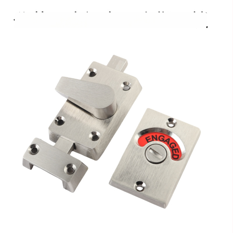 Nerūdijiančio plieno vonios kambario indikatorinis užraktas viešųjų tualetų pertvaroms – šlifuotas paviršius, Suoweigu prekės ženklas