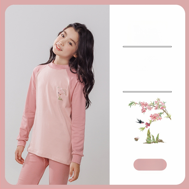 Laste termilise aluskomplekti (ülemine ja alumine) 100% puuvillast, õhuke materjal, pehme viimistlus, sobib sügis- ja talveks, 8-aastastele ja vanematele