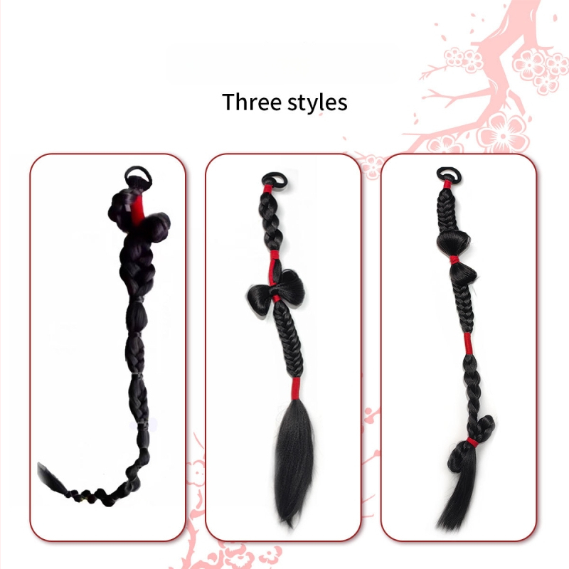 Xiuhe stiilis ponii-parukas, käsitööna kootud, kuumuskindlad juuksed, ei värvita, bränd Fujia