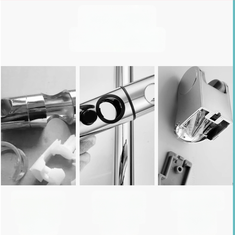 Dušikabiini jaoks reguleeritav L-kujuline varras, plastikust, paigaldus ilma puurimiseta, integreeritud dušikabiinile