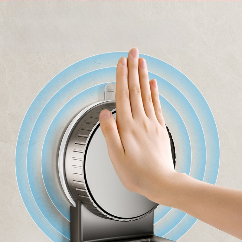 Držiak sprchovej hlavice so sacou podložkou — na stenu, bez vŕtania, ABS materiál, mobilná kúpeľná polica