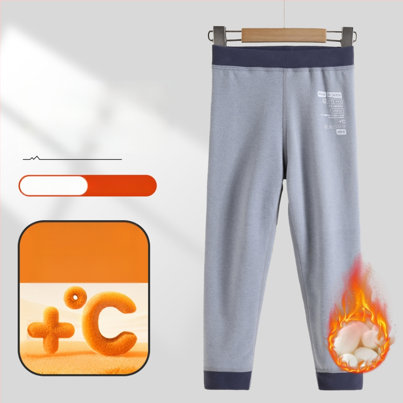 Vaikų termo ilgosios kelnės iš Derong audinio, 90% poliesterio, vidurio juosmens, 3–8 metų amžiui, rudens 2024 įrašas