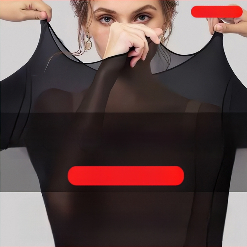 Moterų terminis pagrindinis komplektas — ultra plonas nailono pagrindinis sluoksnis, be siūlių, odai malonus, išlaiko šilumą, ilgomis rankovėmis viršutinė dalis + ilgos kelnės