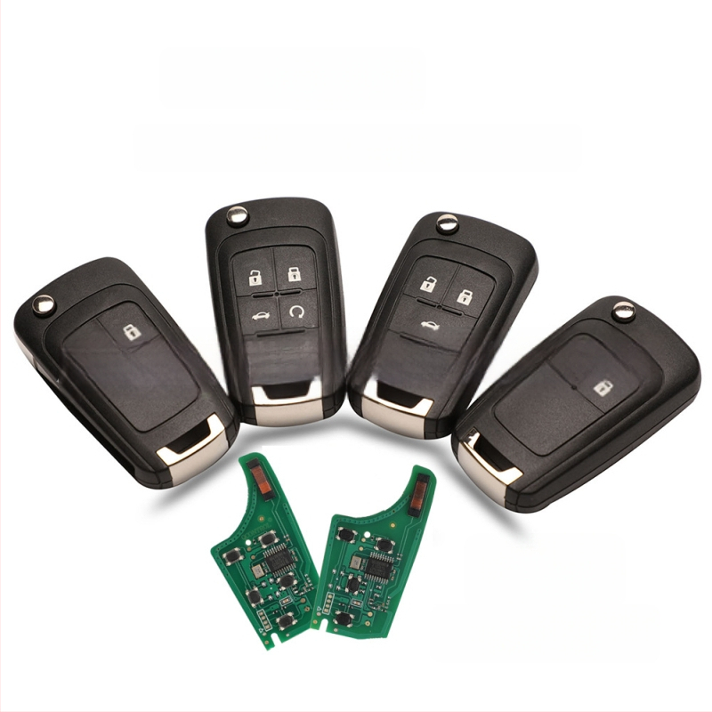 Pakeičiamas nuotolinis raktas Chevrolet Cruze, Buick Regal, Opel – 315/433 MHz, 2–5 mygtukai, PP lustas, korpusas iš ABS + varis