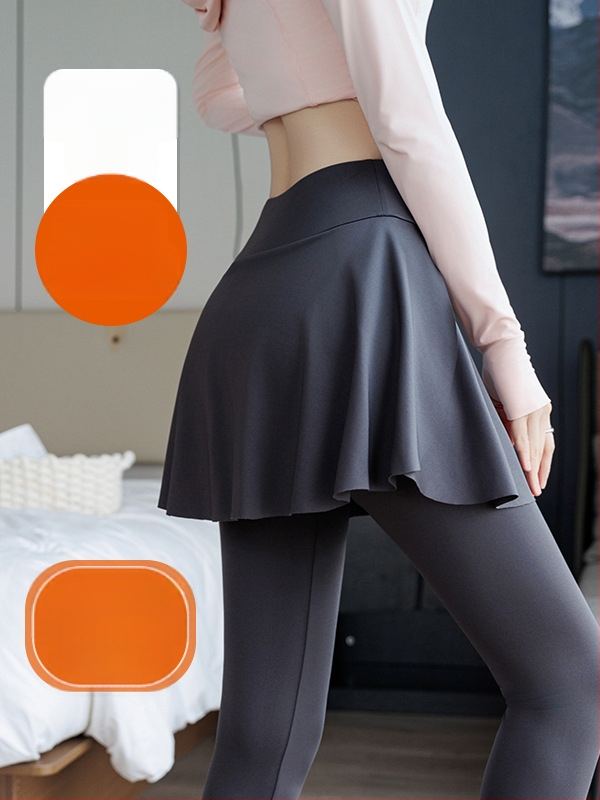 Seelik-leggingsid, kõrge vöökoht, hingav õhuke polüester-elastaan segu, Mu Shengfei, ühetükkiline muster, tihe lõige, 2025 kevad