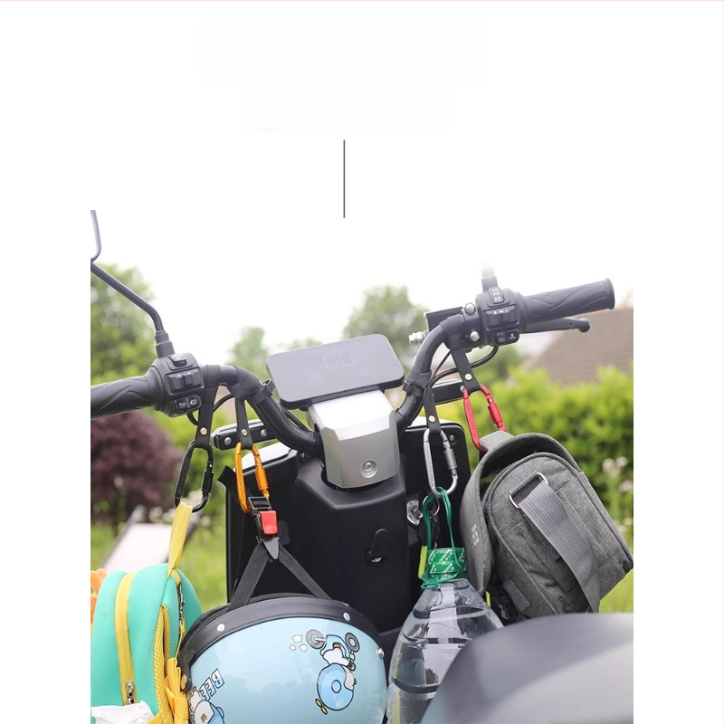 Priekšējā uzstādīšana bez urbšanas — universālais motocikla āķis ar vienu āķi ķiverēm un kravām