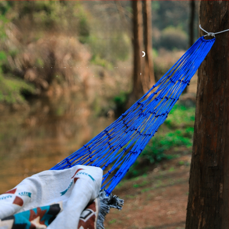 Hike Mount Vonkajší hamak — 10‑väzový hrubý nylonový lan, sieťový povrch, prenosné hojdačkové kreslo, nosnosť 100 kg