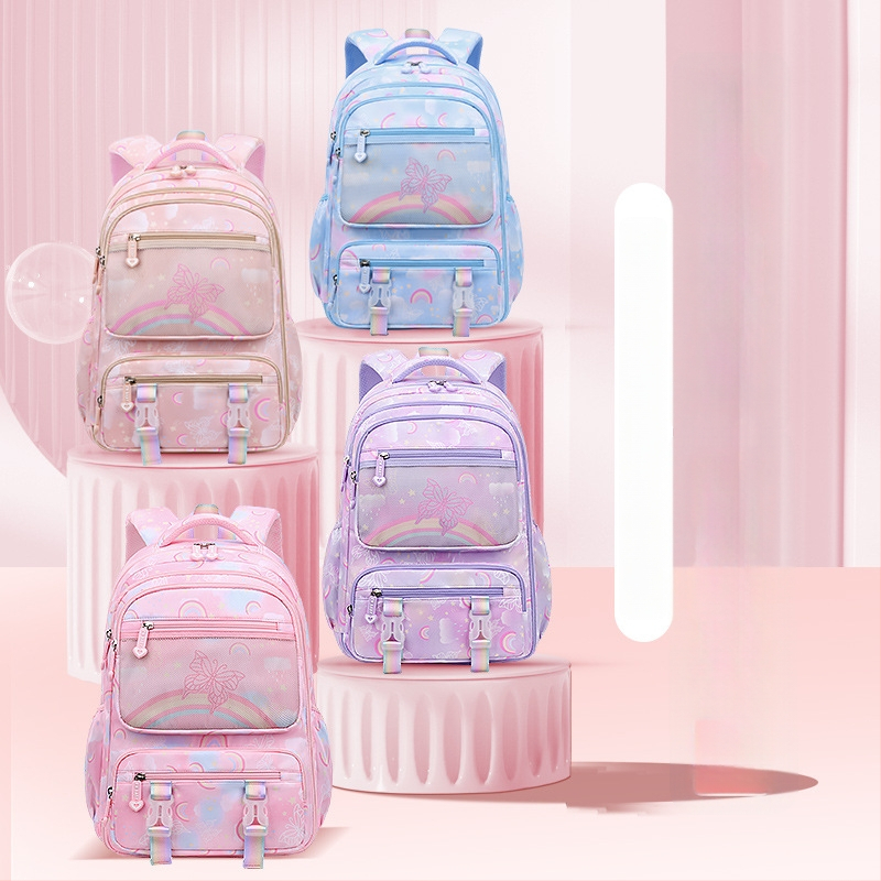 Sesame Baby nailon koolikott tüdrukutele lillemustriga, 5.–6. klassile, polüestervooder