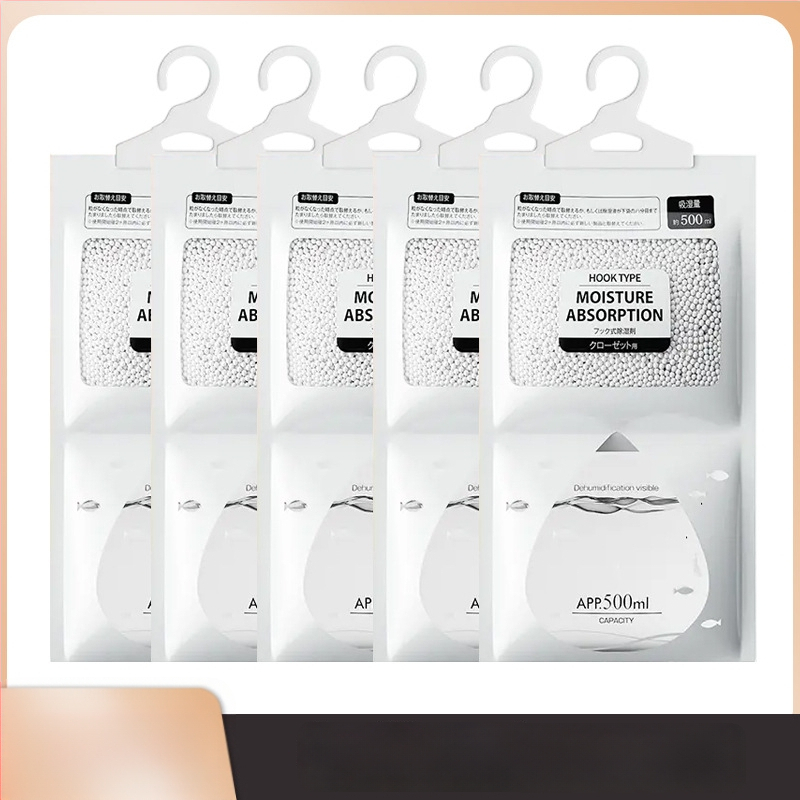 Bamboo rhyme Desikantas maišelis su kalcio chloridu, 200 g, pakabinamas kabliukas, namų drėgmės mažinimo priemonė