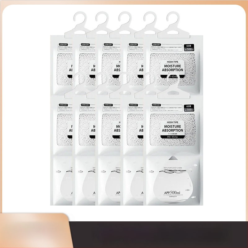 Bamboo rhyme Desikantas maišelis su kalcio chloridu, 200 g, pakabinamas kabliukas, namų drėgmės mažinimo priemonė