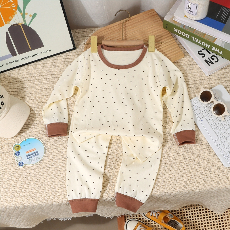 Laste pidžaama komplekt Korea stiilis, 100% puuvill, unisex, lastele 3–8 aasta, kerge, antibakteriaalne, loomade ja karikatuuride mustriga