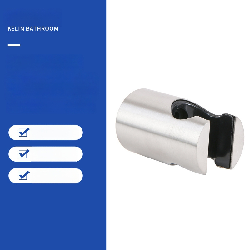 Dušo laikiklis su fiksuota baze; 304 nerūdijantis plienas; sieninis montavimas; plonas šlifuotas paviršius; modelis X-20; šiuolaikinis minimalistinis stilius