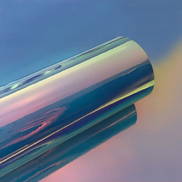 Auto kere värvimise kile Rainbow elektroplaatimise efektiga, PVC isekleepuv, kohandatav, kleepimine