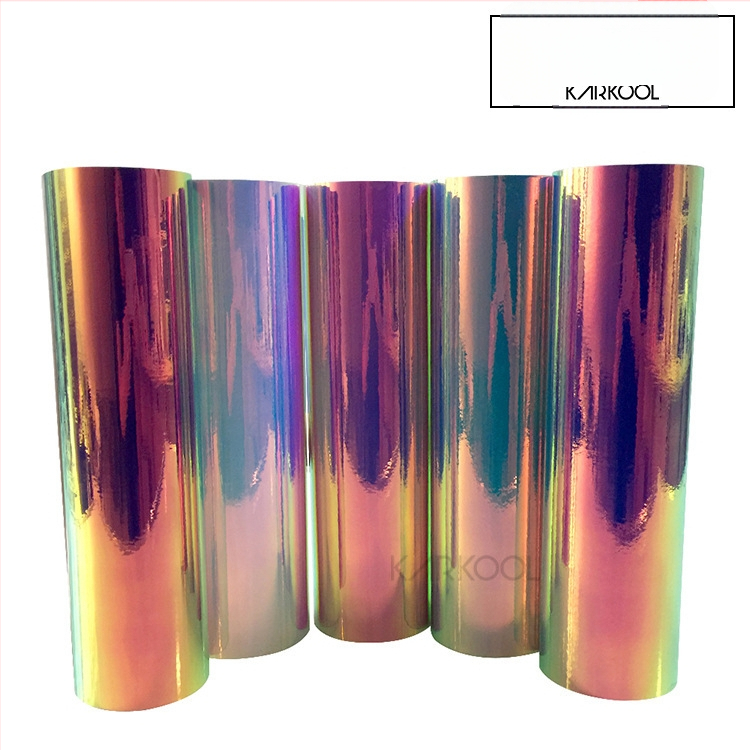 Auto kere värvimise kile Rainbow elektroplaatimise efektiga, PVC isekleepuv, kohandatav, kleepimine