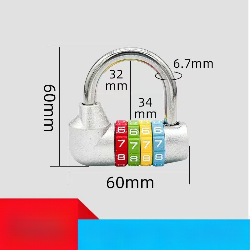 U formos spyna su kodu, viso metalo serija 206, plieno ir lydinio medžiaga, 250 g, skirta dviračiams ir spintelėms