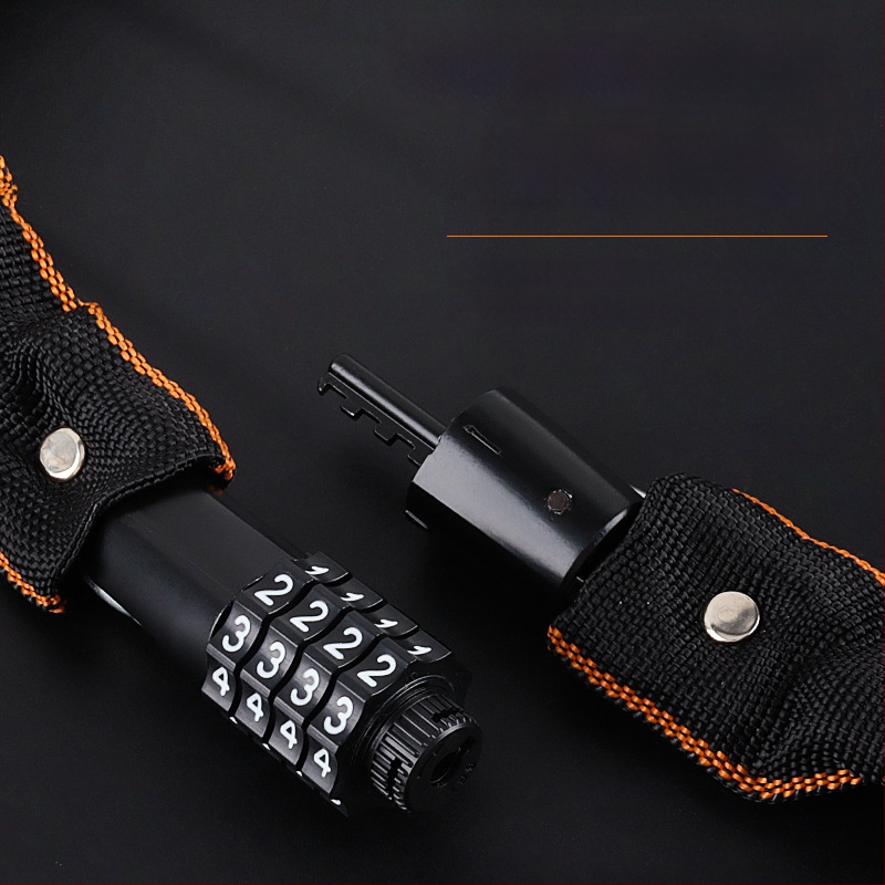 4 skaitmenų slaptažodžio dviračio grandinės užraktas, nešiojamas, iš lydinio plieno, svoris 450 g