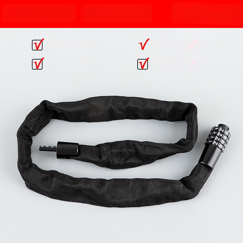 4 skaitmenų slaptažodžio dviračio grandinės užraktas, nešiojamas, iš lydinio plieno, svoris 450 g